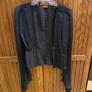 Black Roberto Cavalli Wide Sleeve Silk Cardigan